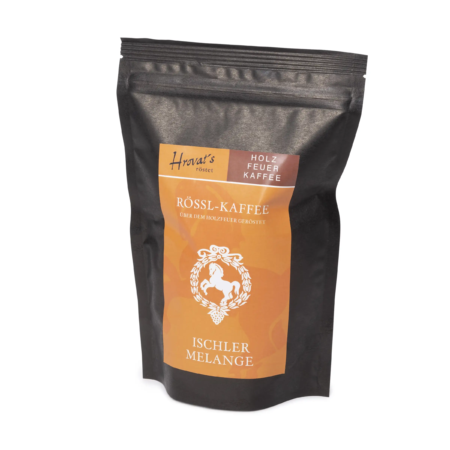 Ischler Melange Rössl-Kaffee im Hrovat’s Holzfeuer-Röstbeutel, „Über dem Holzfeuer geröstet“